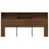 Brown Oak Headboard Cabinet - 200x19x103.5 cm | Hipomarket