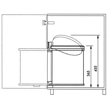 Hailo Compact-Box Kitchen Cupboard Bin - 15L White 3555-001