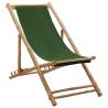 Deck Chair Bamboo and Canvas Green Colour green Quantity in Package 1 