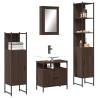 4 Piece Bathroom Furniture Set Brown Oak Engineered Wood Colour brown oak Number of 1 Number of Pieces 