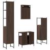 4-Piece Brown Oak Bathroom Furniture Set - High Quality & Stylish