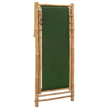 Bamboo & Canvas Deck Chair - Green | Hipomarket UK