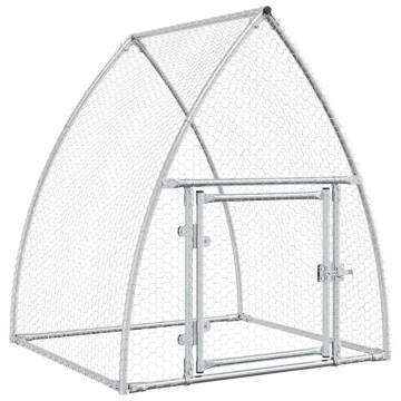 Chicken Cage Silver 100x105x120 cm - Galvanised Steel