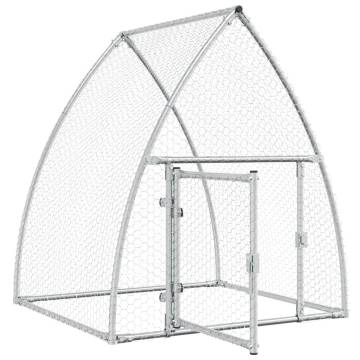 Chicken Cage Silver 100x105x120 cm - Galvanised Steel