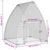 Chicken Cage Silver 100x105x120 cm - Galvanised Steel