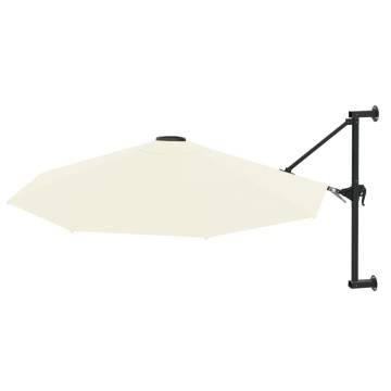 Elegant Wall-Mounted Parasol with Metal Pole - 300 cm Sand