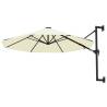 Elegant Wall-Mounted Parasol with Metal Pole - 300 cm Sand