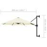 Elegant Wall-Mounted Parasol with Metal Pole - 300 cm Sand