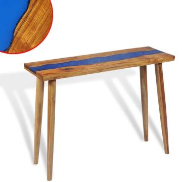 Unique Teak Resin Console Table - 100x35x75 cm | HiPo Market