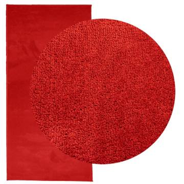 OVIEDO Red Short Pile Rug 100x200 cm | Comfortable Home Decor