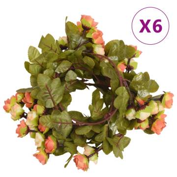 Artificial Flower Garlands 6 pcs Sunset Red - 215 cm