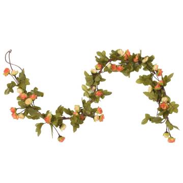 Artificial Flower Garlands 6 pcs Sunset Red - 215 cm