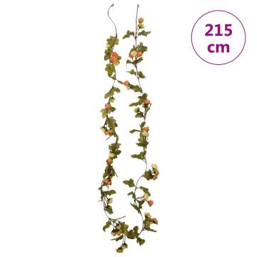 Artificial Flower Garlands 6 pcs Sunset Red - 215 cm