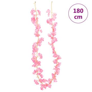 Dark Pink Artificial Flower Garlands - 6 Pcs, 180 cm | HipoMarket