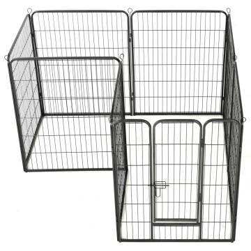 Dog Playpen 8 Panels Steel 80x100 cm - Safe & Durable