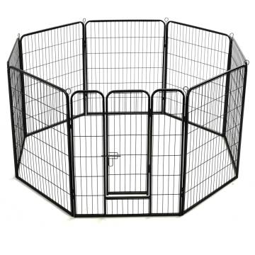 Dog Playpen 8 Panels Steel 80x100 cm - Safe & Durable