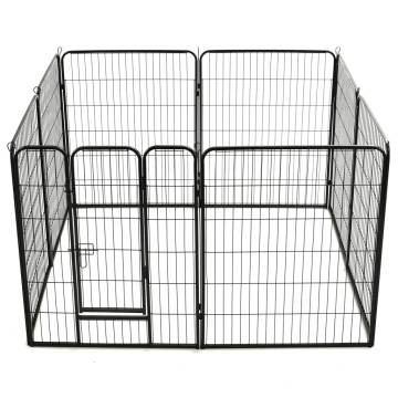 Dog Playpen 8 Panels Steel 80x100 cm - Safe & Durable