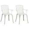 Elegant 3 Piece White Bistro Set - Cast Aluminium Furniture