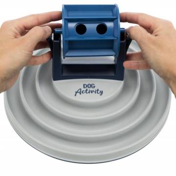 TRIXIE Dog Activity Roller Bowl Blue | Fun Feeding Toy