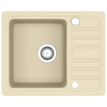 Granite Kitchen Sink Single Basin Beige - Durable & Stylish