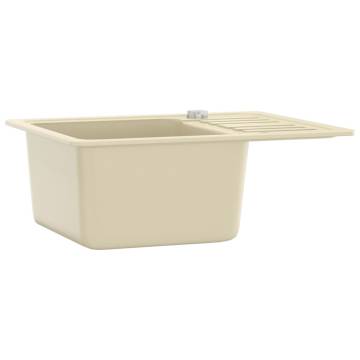 Granite Kitchen Sink Single Basin Beige - Durable & Stylish