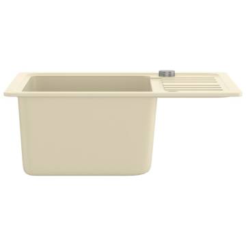 Granite Kitchen Sink Single Basin Beige - Durable & Stylish