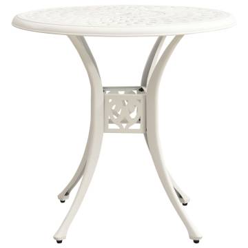 Elegant 3 Piece White Bistro Set - Cast Aluminium Furniture