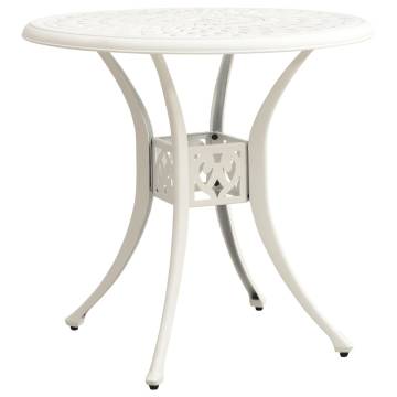 Elegant 3 Piece White Bistro Set - Cast Aluminium Furniture