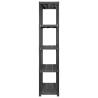 5-Tier Black Storage Shelf - Versatile Plastic Organizer