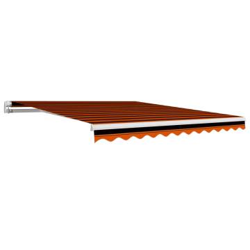 Awning Top Sunshade Canvas - Orange & Brown 300x250 cm | HipoMarket