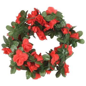 Artificial Flower Garlands - 6 pcs Spring Red 250 cm