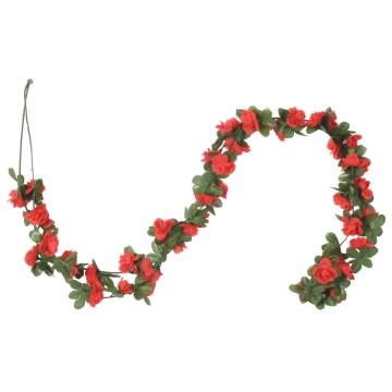 Artificial Flower Garlands - 6 pcs Spring Red 250 cm