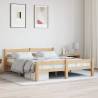 Bed Frame Solid Pinewood 160x200 cm Colour light brown Size 160 x 200 cm 