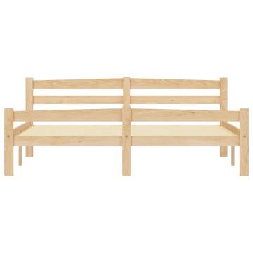 Solid Pinewood Bed Frame 160x200 cm - Modern Bedroom Style