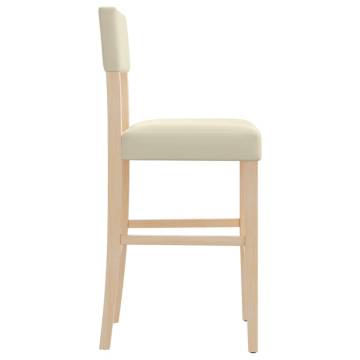 Bar Chairs 2 pcs | Solid Wood & Faux Leather - Hipo Market