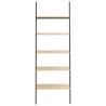 5-Tier Leaning Shelf - Light Brown & Black | Compact Storage