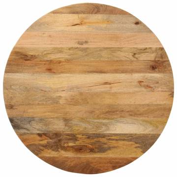 Round Solid Wood Mango Table Top Ø 90x3.8 cm - Unique Design