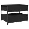 Elegant Black Coffee Table 70x50 cm - Durable Wood & Metal