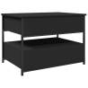 Elegant Black Coffee Table 70x50 cm - Durable Wood & Metal