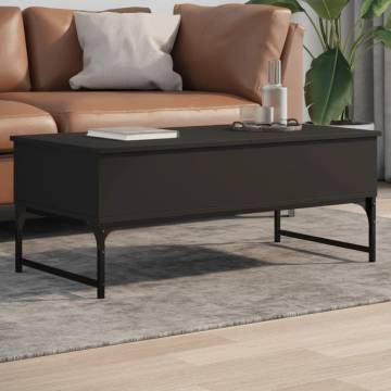 Elegant Black Coffee Table - 100x50 cm | HipoMarket UK