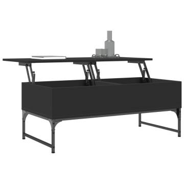 Elegant Black Coffee Table - 100x50 cm | HipoMarket UK