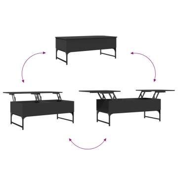 Elegant Black Coffee Table - 100x50 cm | HipoMarket UK