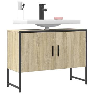 Bathroom Sink Cabinet Sonoma Oak 80x33x60 cm - Chic Storage