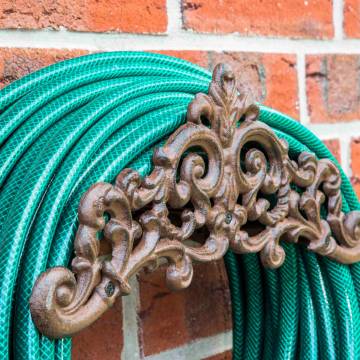 HI Cast Iron Hose Holder Brown - Durable & Antique Design