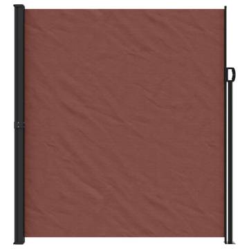 Retractable Side Awning Brown 220x500 cm | Hipomarket