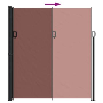 Retractable Side Awning Brown 220x500 cm | Hipomarket