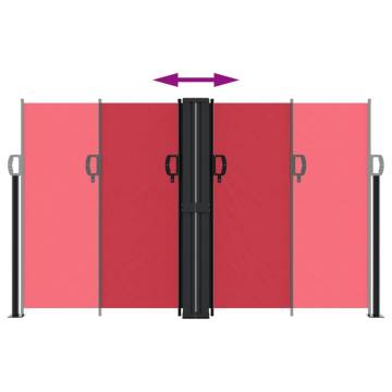 Retractable Side Awning Red 140x1000 cm - Privacy & Style