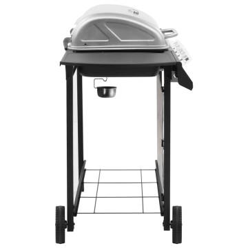 Gas BBQ Grill with 4 Burners - Black & Silver | Hipomarket UK