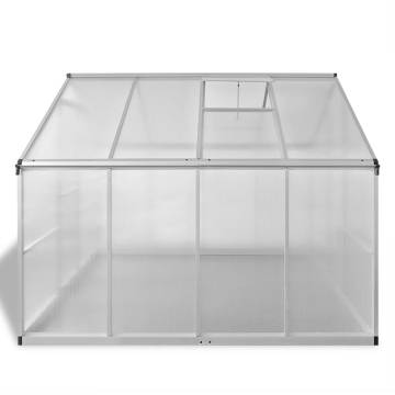 Reinforced Aluminium Greenhouse with Base Frame - 6.05 m²