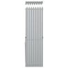 Log Holder Silver 40x45x170 cm - Galvanised Steel Firewood Rack